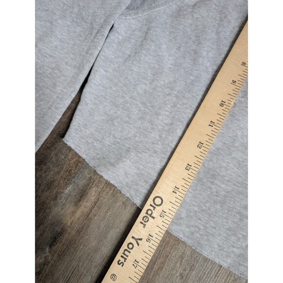 Alphalete Cropped Long Sleeve Crew Neck Sweatshirt Women's XS Heathered Gray - Picture 4 of 7